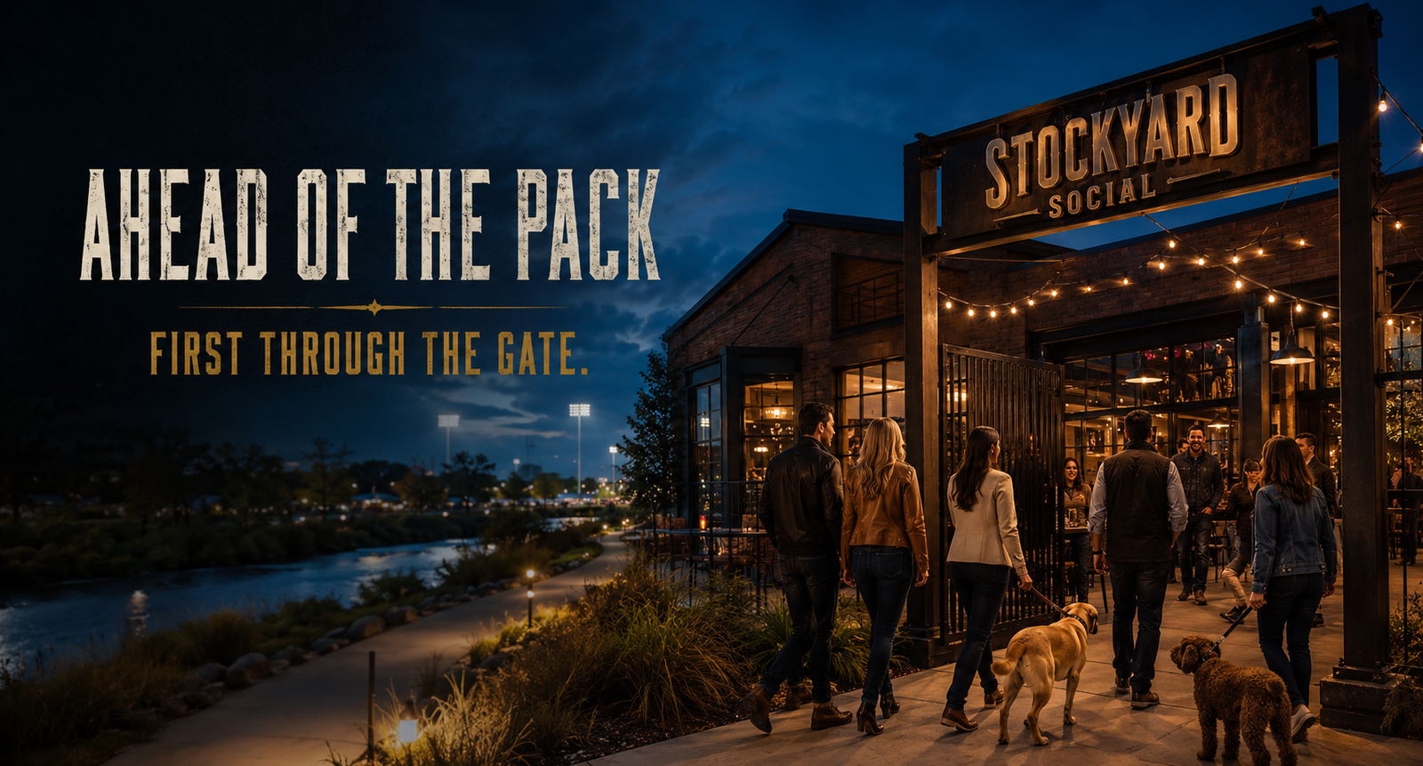 Guests first through the Stockyard gate